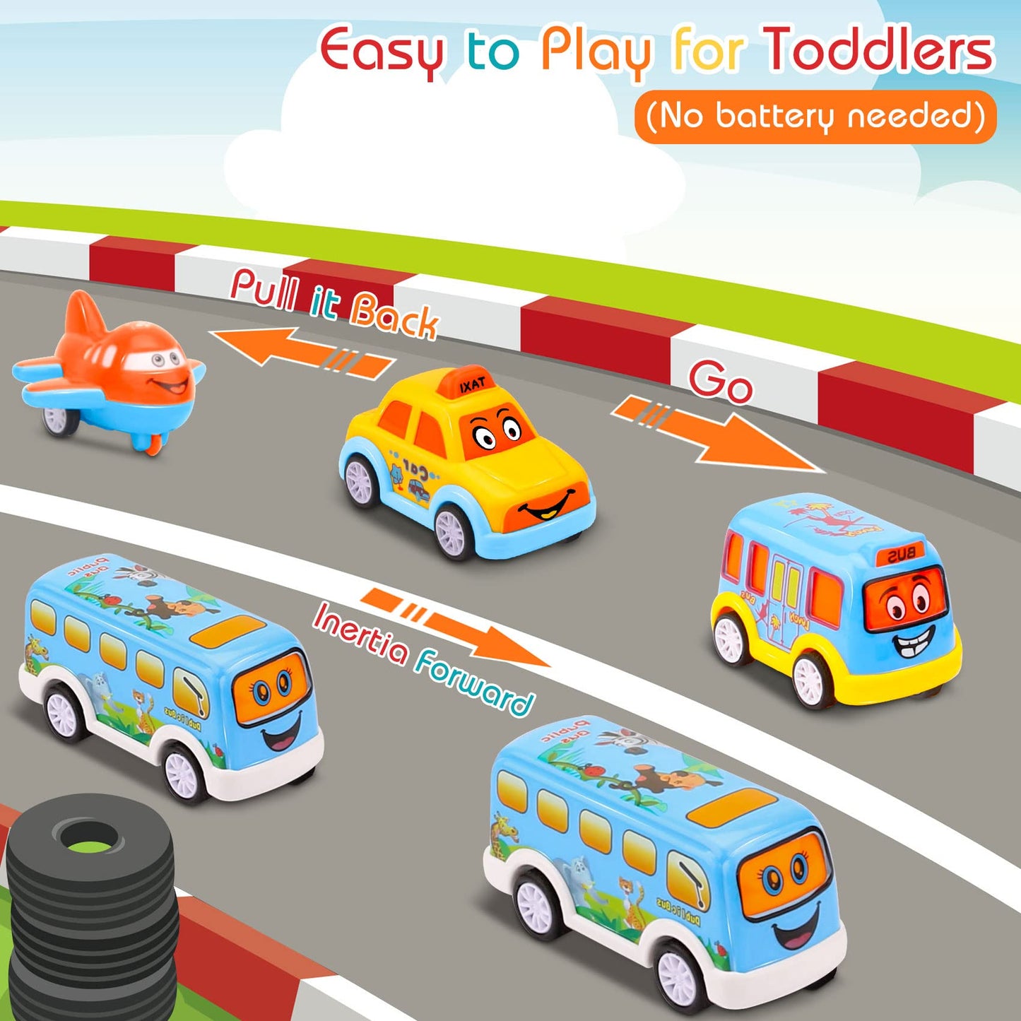 Nicmore Carrier Truck Toddler Toys Car, 5-in-1 Transport Playset for Kids Ages 18M-4 Years, Birthday & Christmas Gift for Boys and Girls