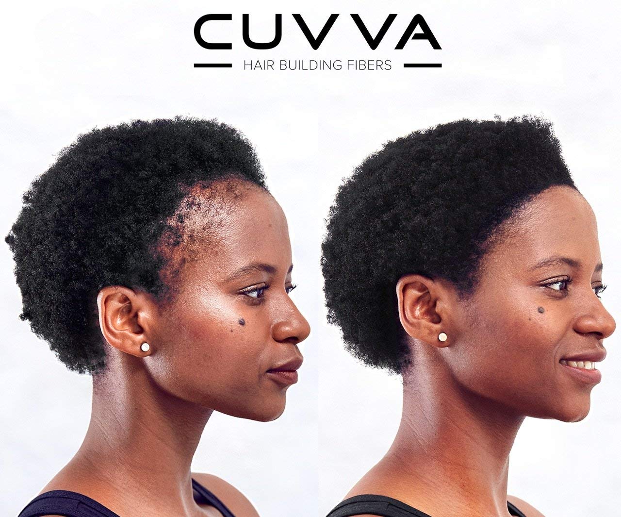 CUVVA Hair Building Fibers Black 30g – Instantly Conceals Thinning Hair for a Fuller, Thicker Look – 13 Shades for Men & Women