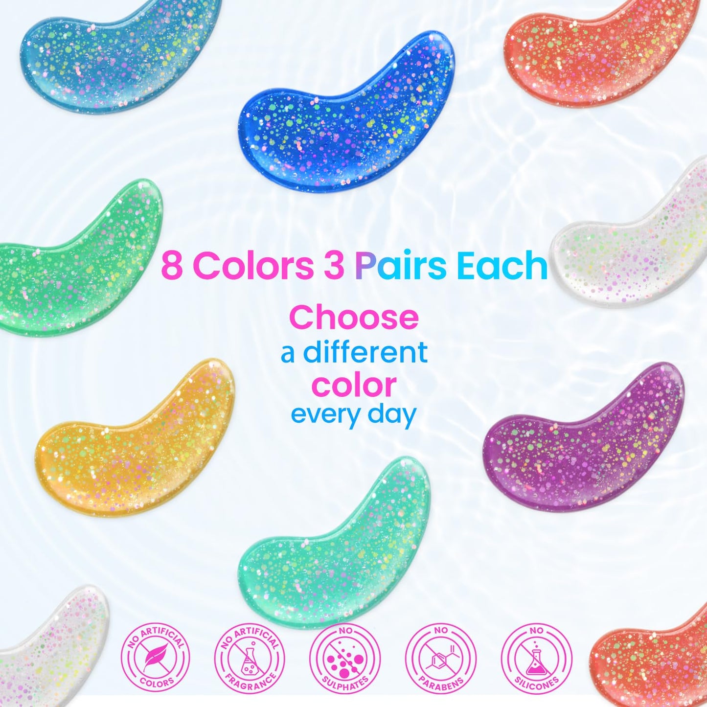 Onespring Under Eye Patches (24 Pairs) – Gel Pads for Wrinkles, Puffiness, Dark Circles & Eye Bags, Collagen Eye Mask for Refreshing Eyes