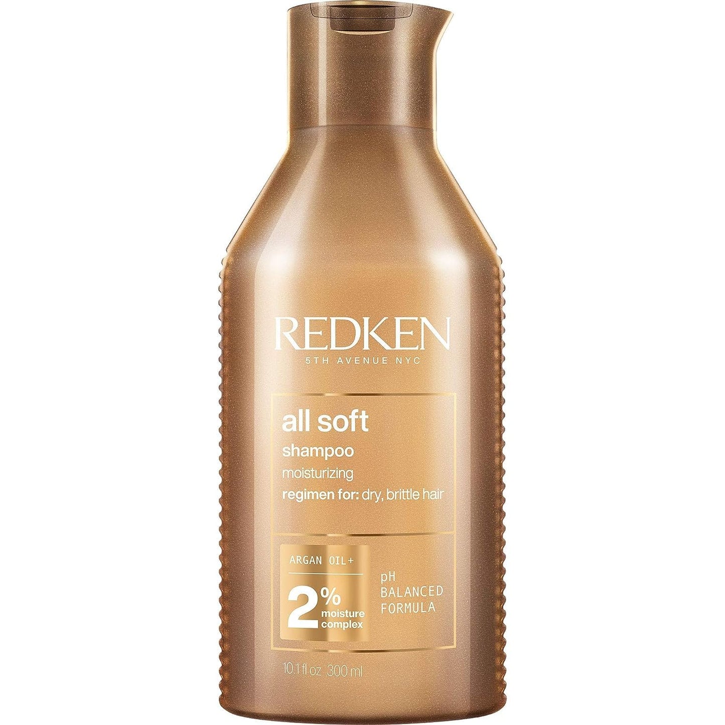 Redken All Soft Shampoo with Argan Oil | Deep Moisture & Hydration for Dry Hair | Softens, Smooths & Adds Shine | Safe for Color-Treated Hair