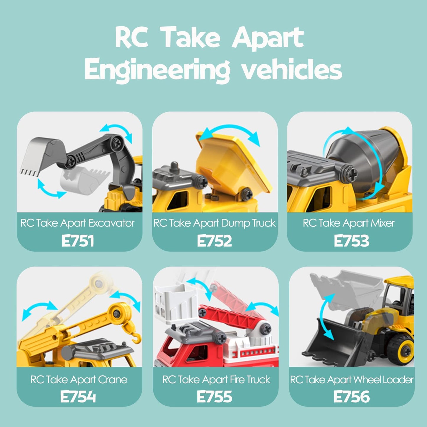 TOYTWIST Take-Apart Excavator Toy with Electric Screwdriver – STEM Construction Set, Remote Control Car for Kids 6+, Indoor & Outdoor Play