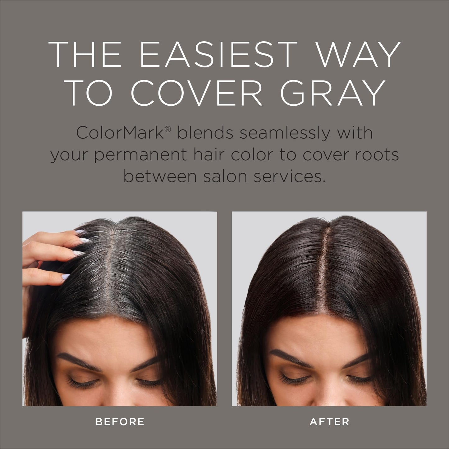 ColorMark PRO Medium Brown Liquid Gray Root Touch Up Wand Applicator, Real Hair Color