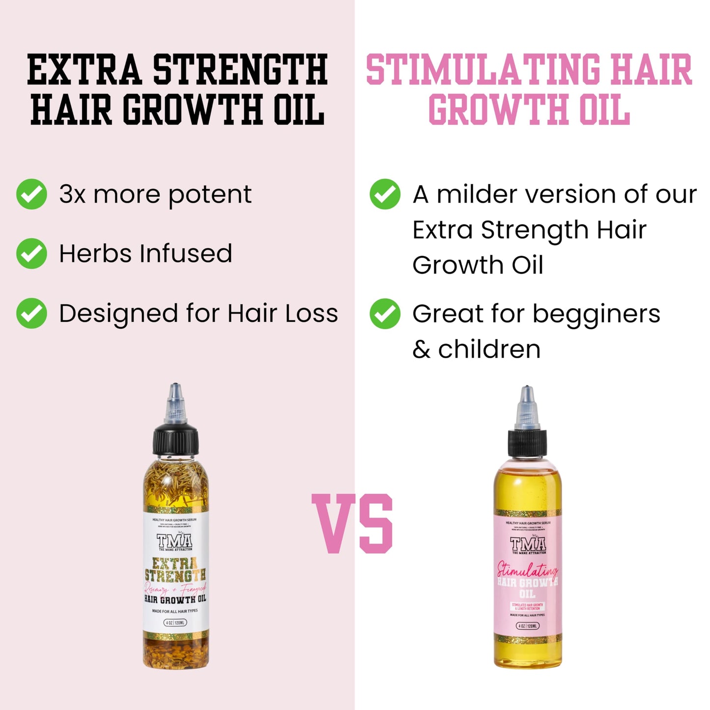 The Mane Attraction Extra Strength Rosemary + Fenugreek Herbal Hair Growth Oil | Infused With Castor Oil for ALL Hair Types