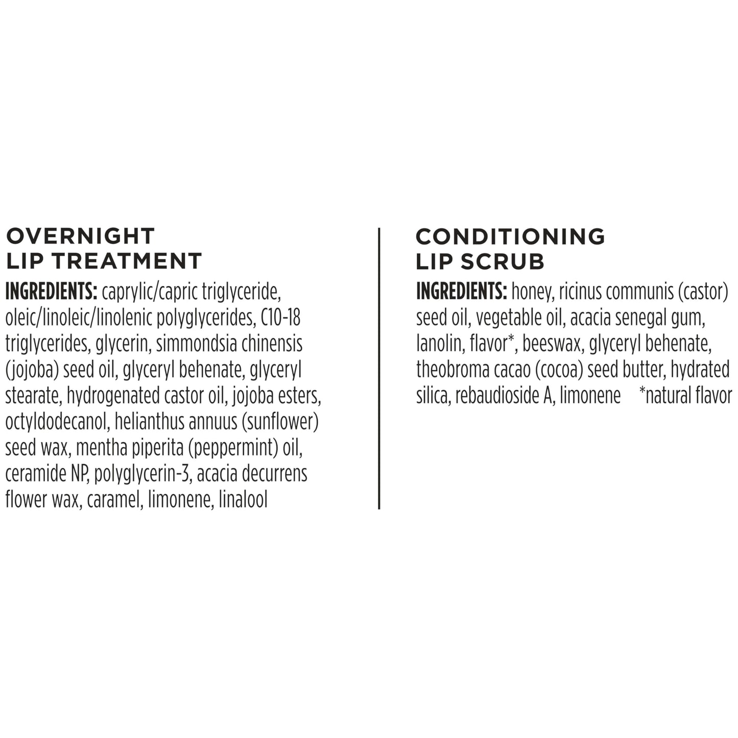 Burt's Bees Lip Care Duo – Conditioning Lip Scrub & Overnight Treatment with Ceramides, Exfoliates & Hydrates Lips, 2 x 0.25 oz