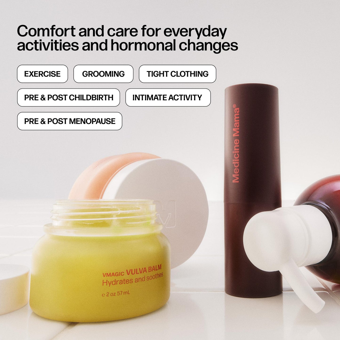 VMAGIC by Medicine Mama Lips Stick – Travel Size Organic Vulva Balm – Relieves Feminine Dryness, Itching, Burning, Redness, Irritation – Hormone Free – 15 ml