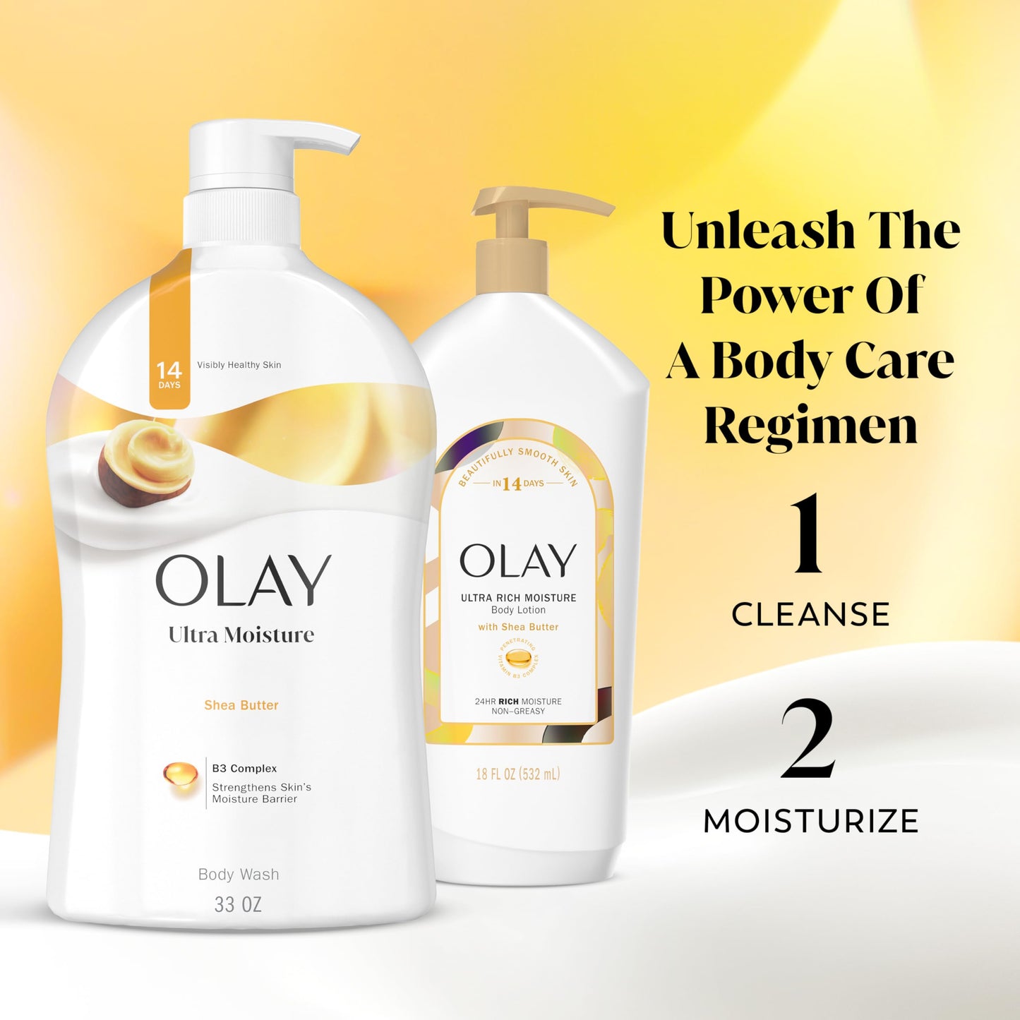 Olay Ultra Moisture Body Wash for Women, 24hr Hydrating, B3 Vitamin & Shea Butter Scent, Paraben & Phthalate Free, 33 fl oz, All Skin Types