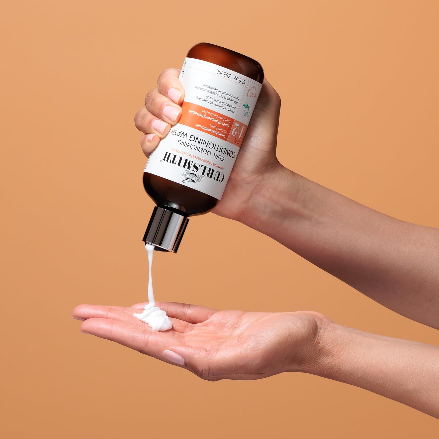 CURLSMITH Curl Quenching Conditioning Wash – Sulfate-Free Co-Wash Cleanser, Gently Hydrates & Nourishes All Curl Types, Vegan & Cruelty-Free, 3 oz