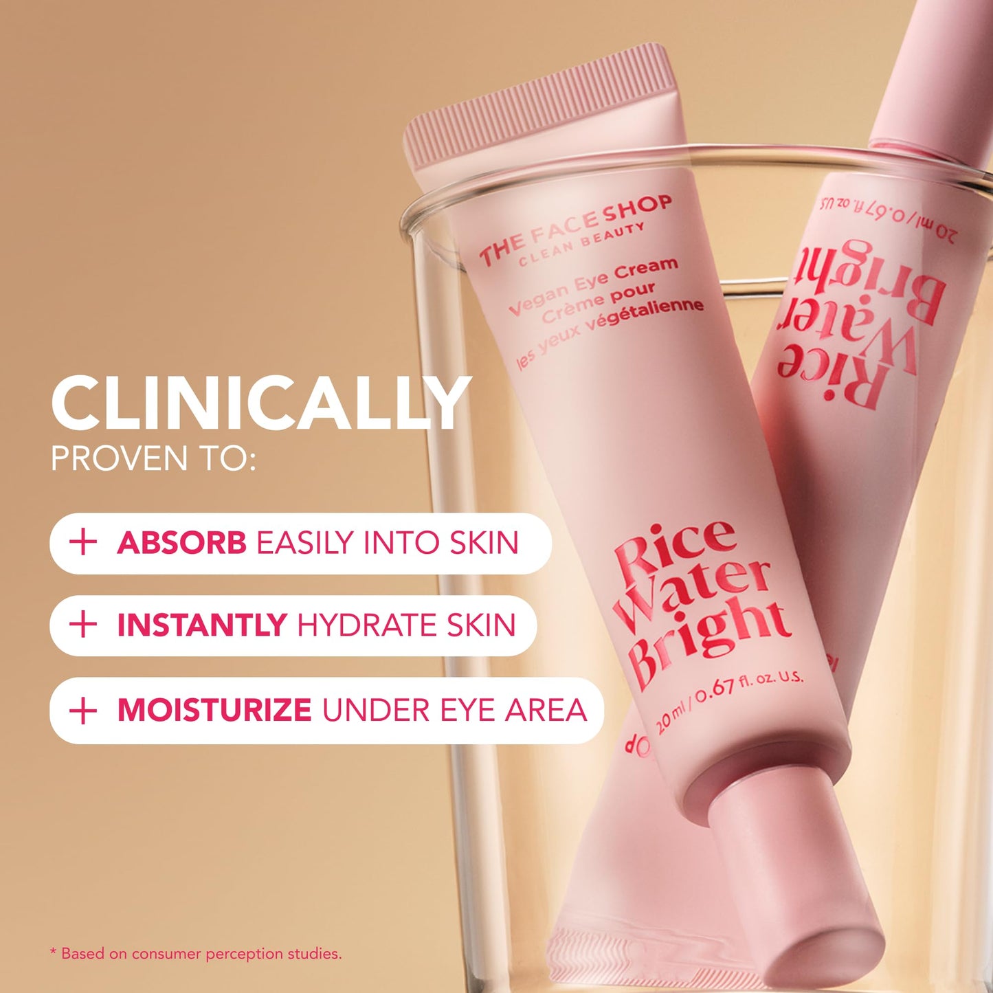 The Face Shop Rice Water Bright Travel Kit – Korean Skincare Gift Set with Vegan Serum, Cream, Eye Cream & Hydrating Face Wash