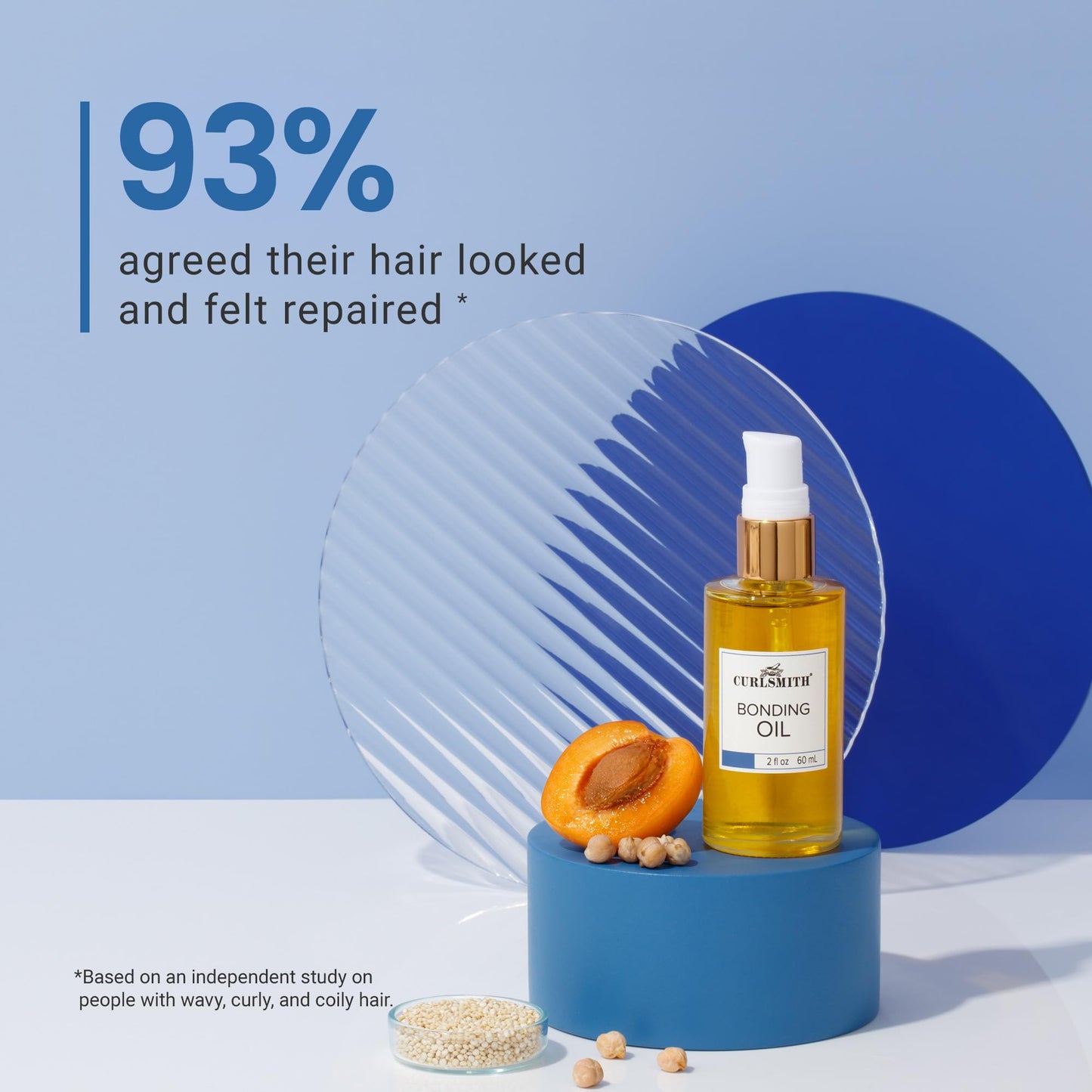 CURLSMITH – Bonding Oil, Lightweight Finishing Oil, For All Hair Types Including Dry & Damaged (60ml/2 fl oz)