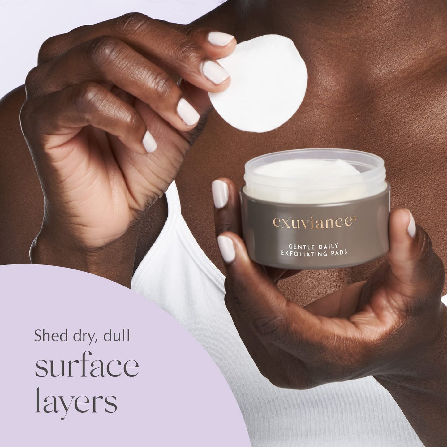 EXUVIANCE Gentle Daily Exfoliating Face Pads with PHA, Vitamin C and E Antioxidants, Green Tea and Cucumber Extracts, 60 pads
