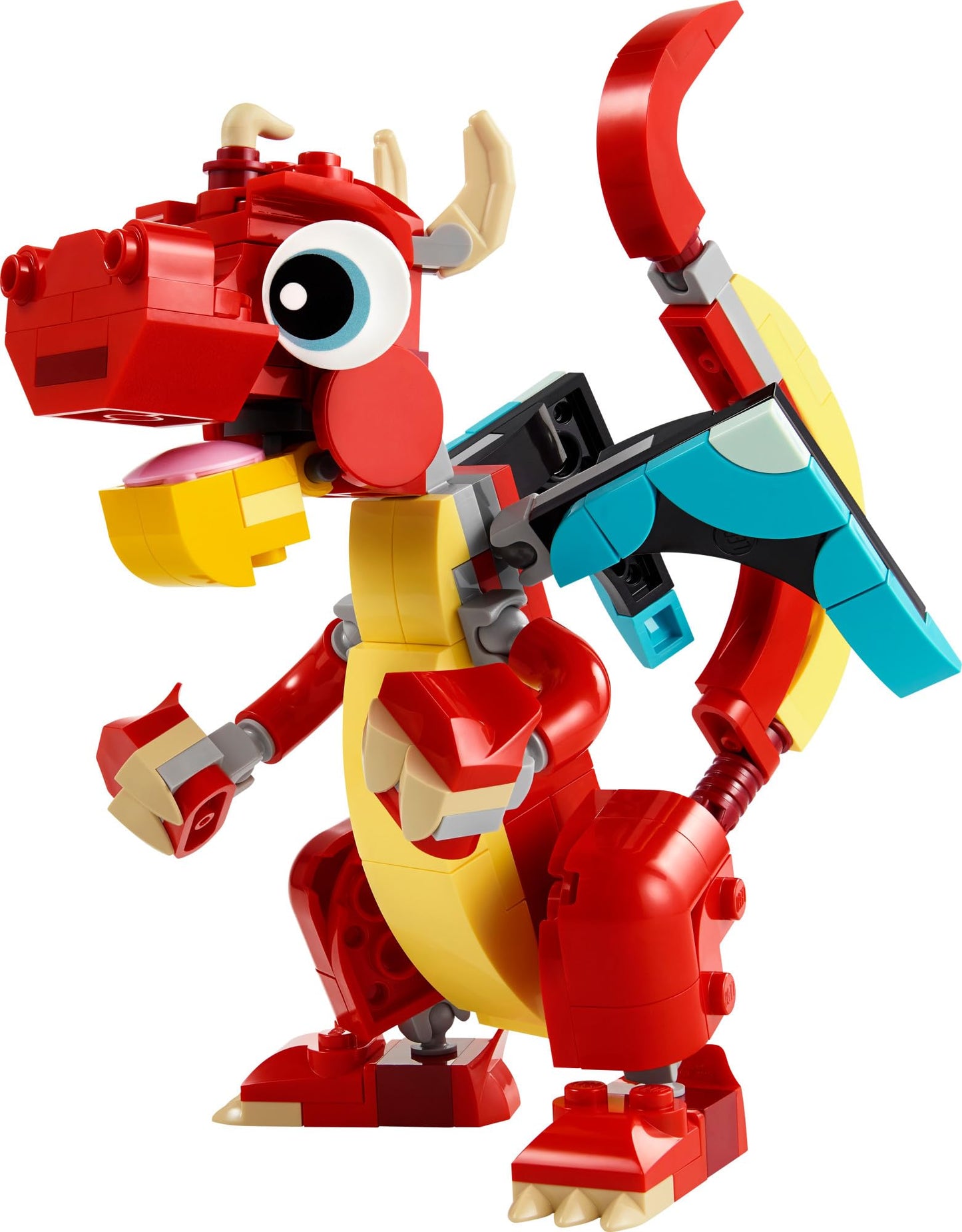 LEGO Creator 3-in-1 Red Dragon 31145 Toy – Transforms to Dragon, Fish & Phoenix, Fun Building Set for Kids 6+, Gift for Boys & Girls