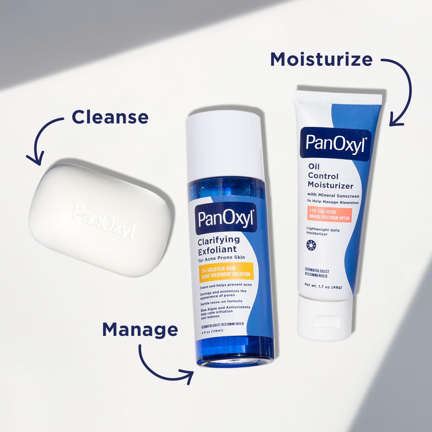 PanOxyl 10% Benzoyl Peroxide Acne Treatment Bar – Maximum Strength Face & Body Wash for Pimples, Blackheads & Whiteheads, 4 oz, Vegan