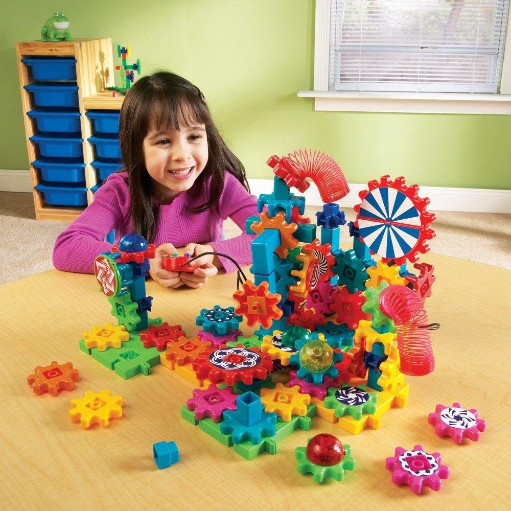 Learning Resources Gears! Gears! Gears! Lights & Action Building Set, Puzzle, Gear Toy, 121 Pieces, Ages 5+