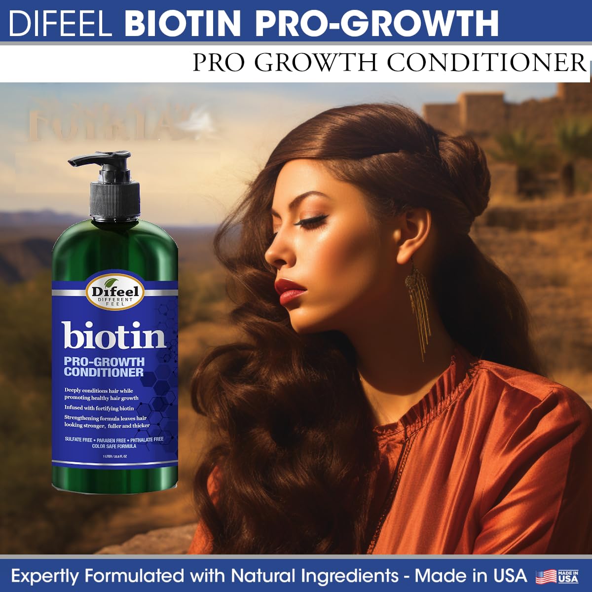 Difeel Pro-Growth Biotin Conditioner for Hair Growth 12 oz. - Conditioner for Thin Hair