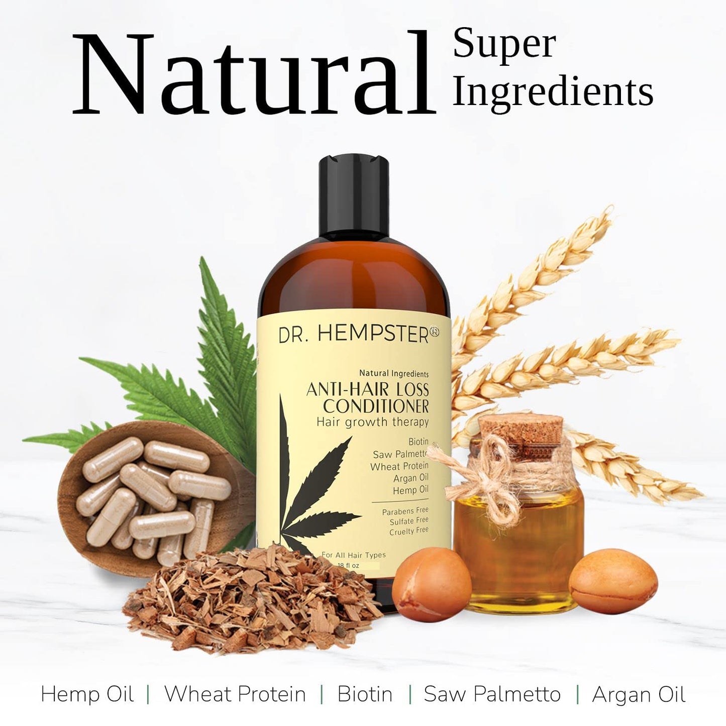 Biotin & Hemp Hair Growth Conditioner for Women & Men | Anti-Hair Loss, Thickening & Volumizing Formula | Natural, Organic, No Parabens or Sulfates