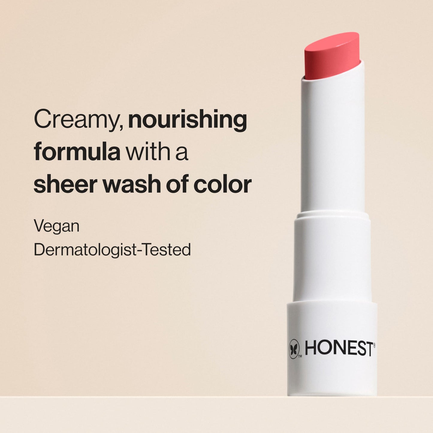 Honest Beauty Moisturizing Vegan Tinted Lip Balm | Antioxidant-rich Acai Extracts + Avocado Oil | Paraben Free + Cruelty Free | Summer Melon
