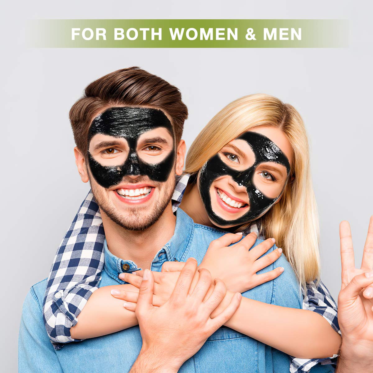 SHVYOG Blackhead Peel Off Mask 3-in-1 with Brush & Tea Tree Oil Serum, Charcoal Deep Cleansing for Pores, Oil & Dirt, 100g+30ml