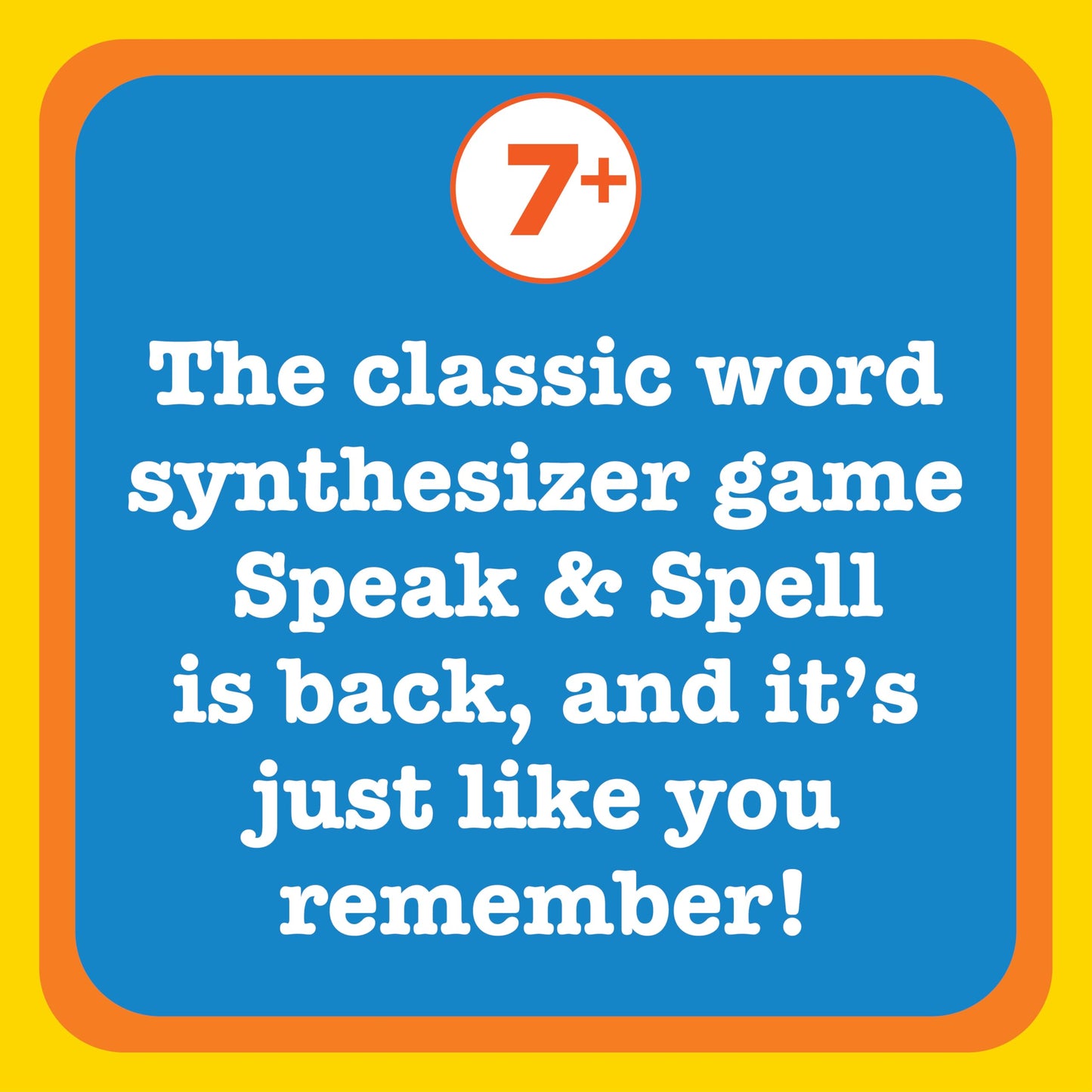 Playmonster Speak & Spell Electronic Game – Retro 80s Learning Toy, Spelling & Educational Fun for Kids, Toddlers, Ages 7+