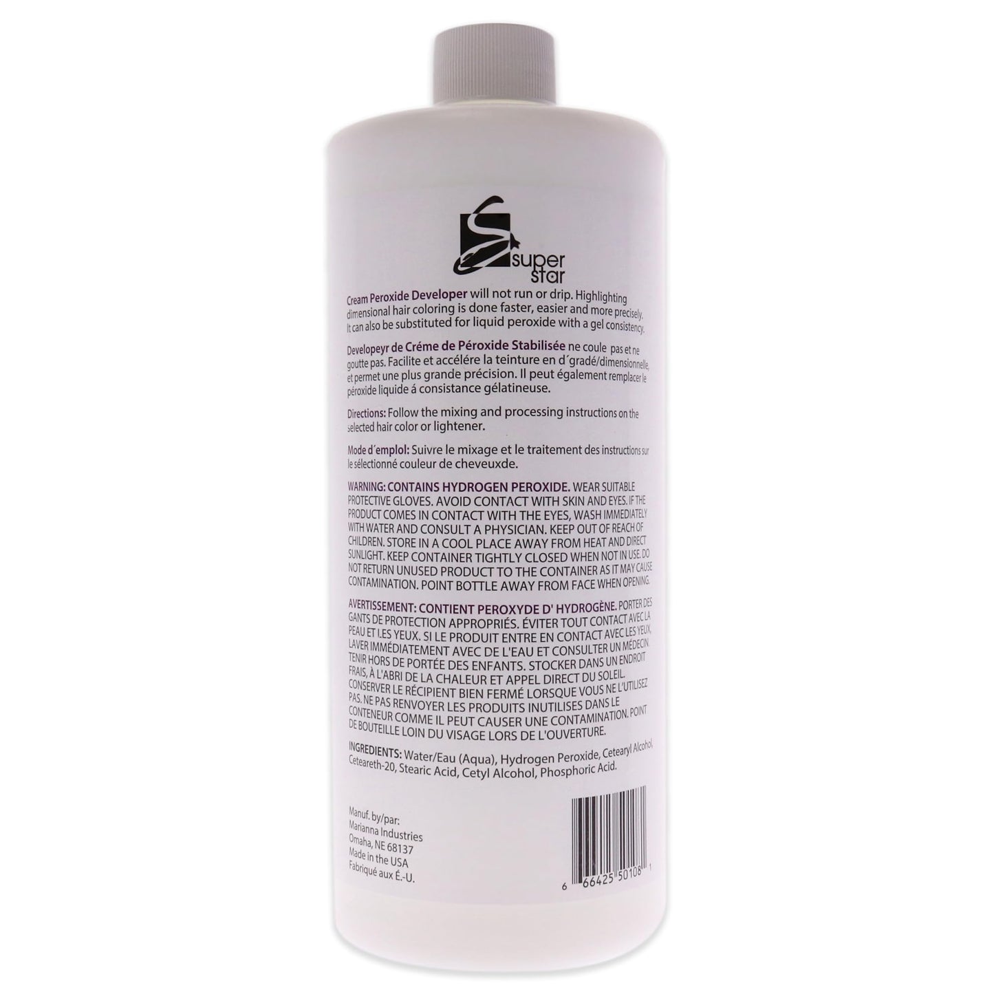 SUPER STAR 10v Cream Peroxide Developer, 32 Fluid Ounce