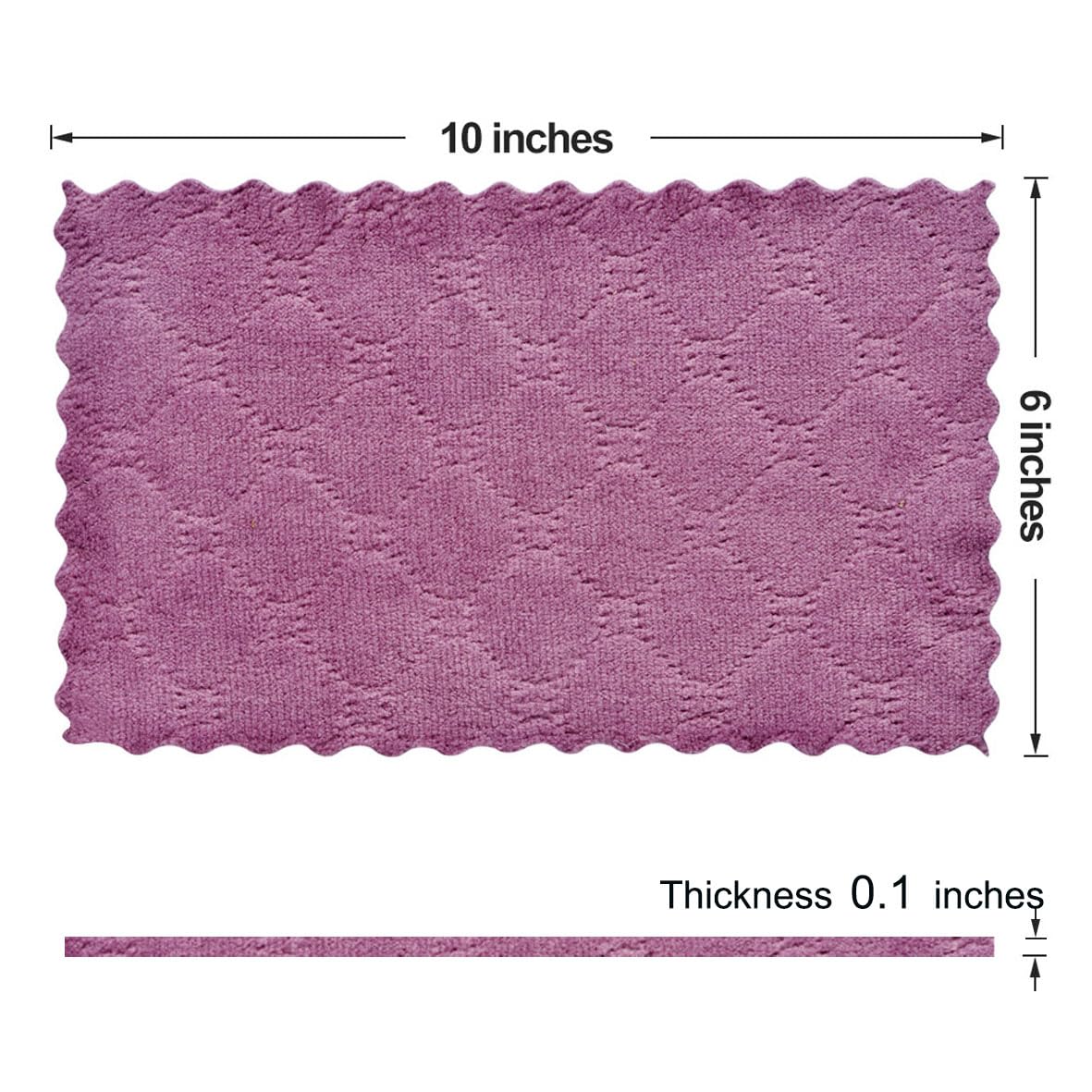 OstWony 12-Pack Kitchen Dish Towels – Double-Sided Microfiber Cleaning Cloths for Dishes, Furniture, Car & More, 10"x6" Reusable Rags