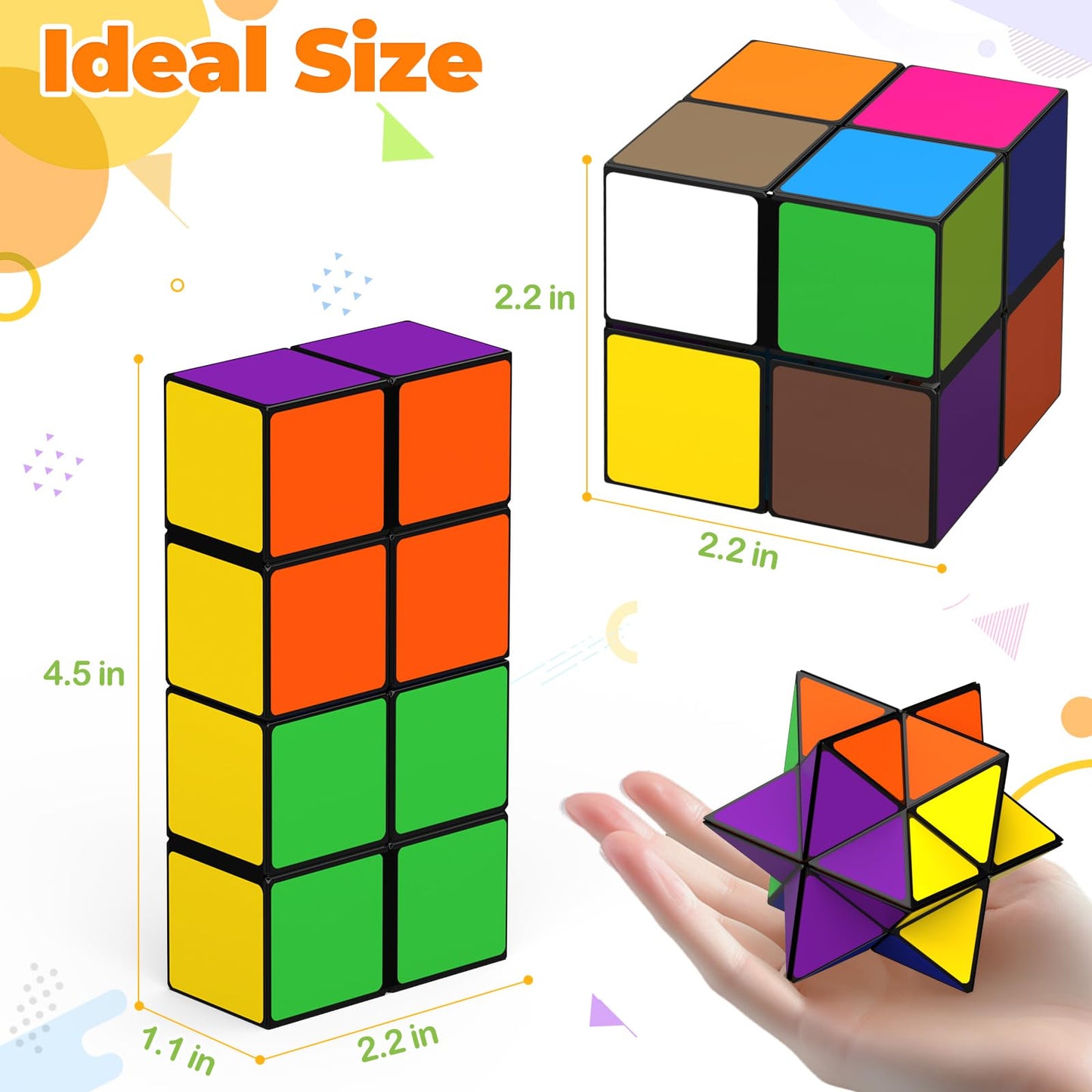 Star Cube Magic Cube Set, 2 in 1 Yoshimoto Cube for Kids and Adults, Toy for Boys and Girls Ages 8-12