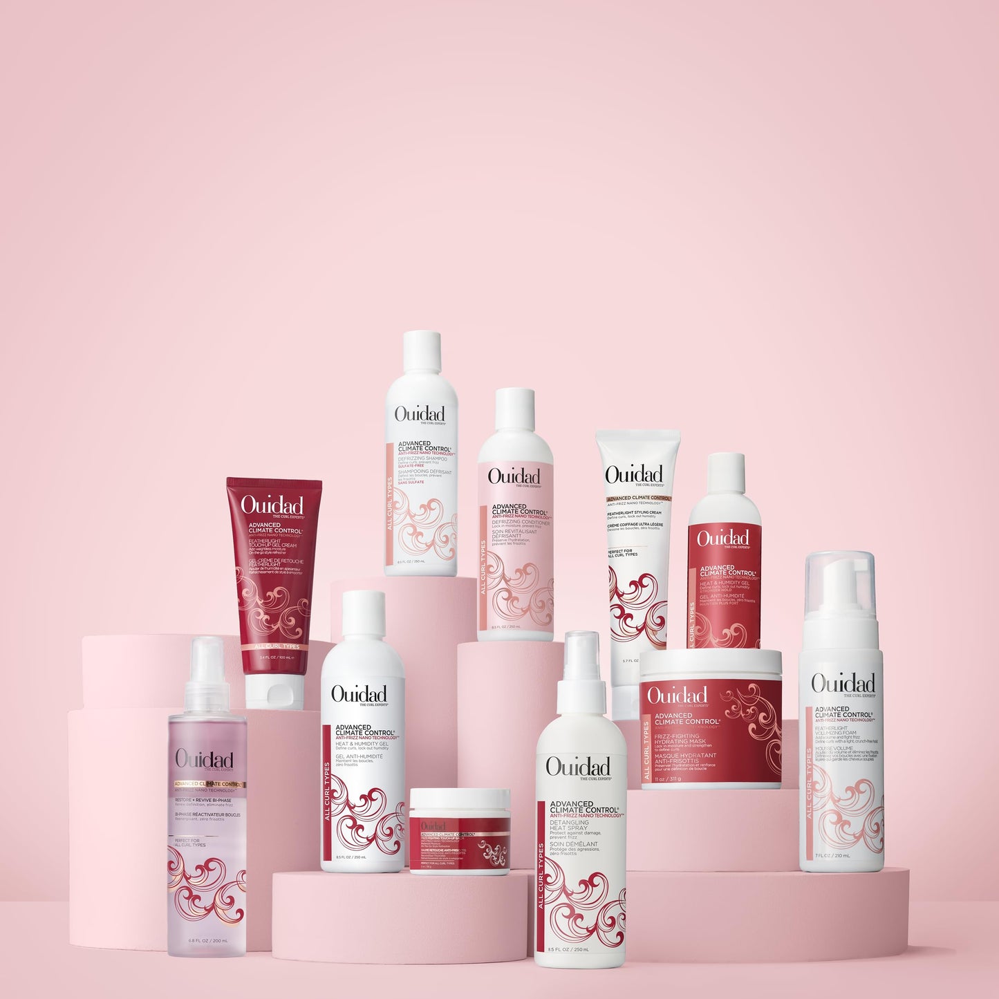 Ouidad Advanced Climate Control Styling Cream 5.7 fl oz – Lightweight Curl Cream for Shiny, Hydrated & Frizz-Free Curls – Sulfate & Paraben-Free