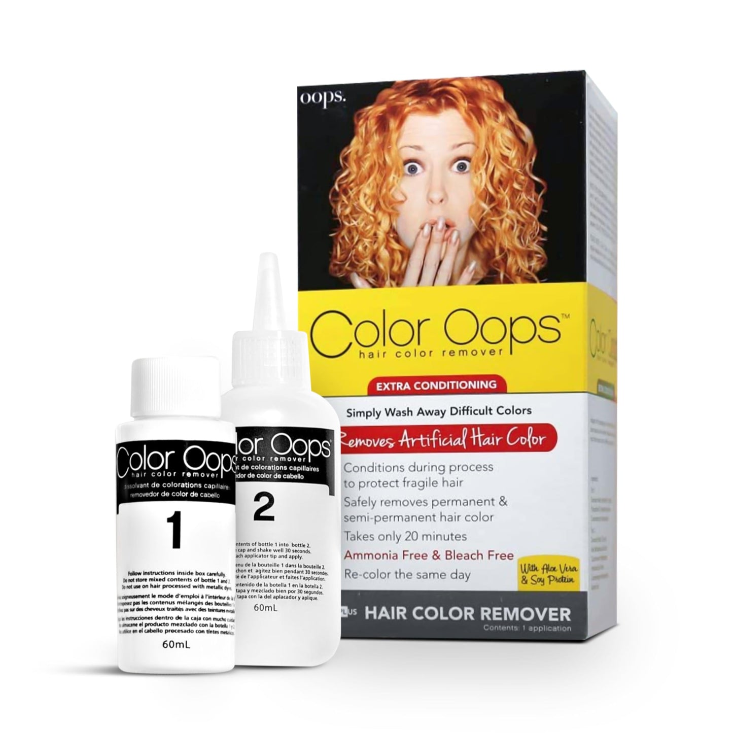 Color Oops Extra Conditioning Hair Color Remover – 1 Application, Removes Permanent & Semi-Permanent Hair Dye in 20 Mins, Ammonia & Bleach Free