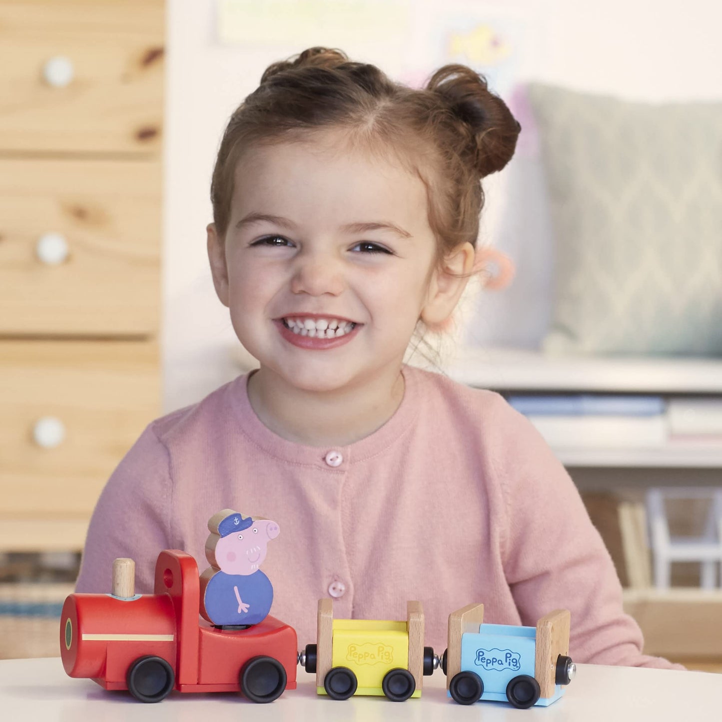 Peppa Pig Toys Wooden Toy Train Made from Responsibly Sourced Wood, Wooden Toys for 2 Year Old Girls and Boys and Up (Amazon Exclusive)