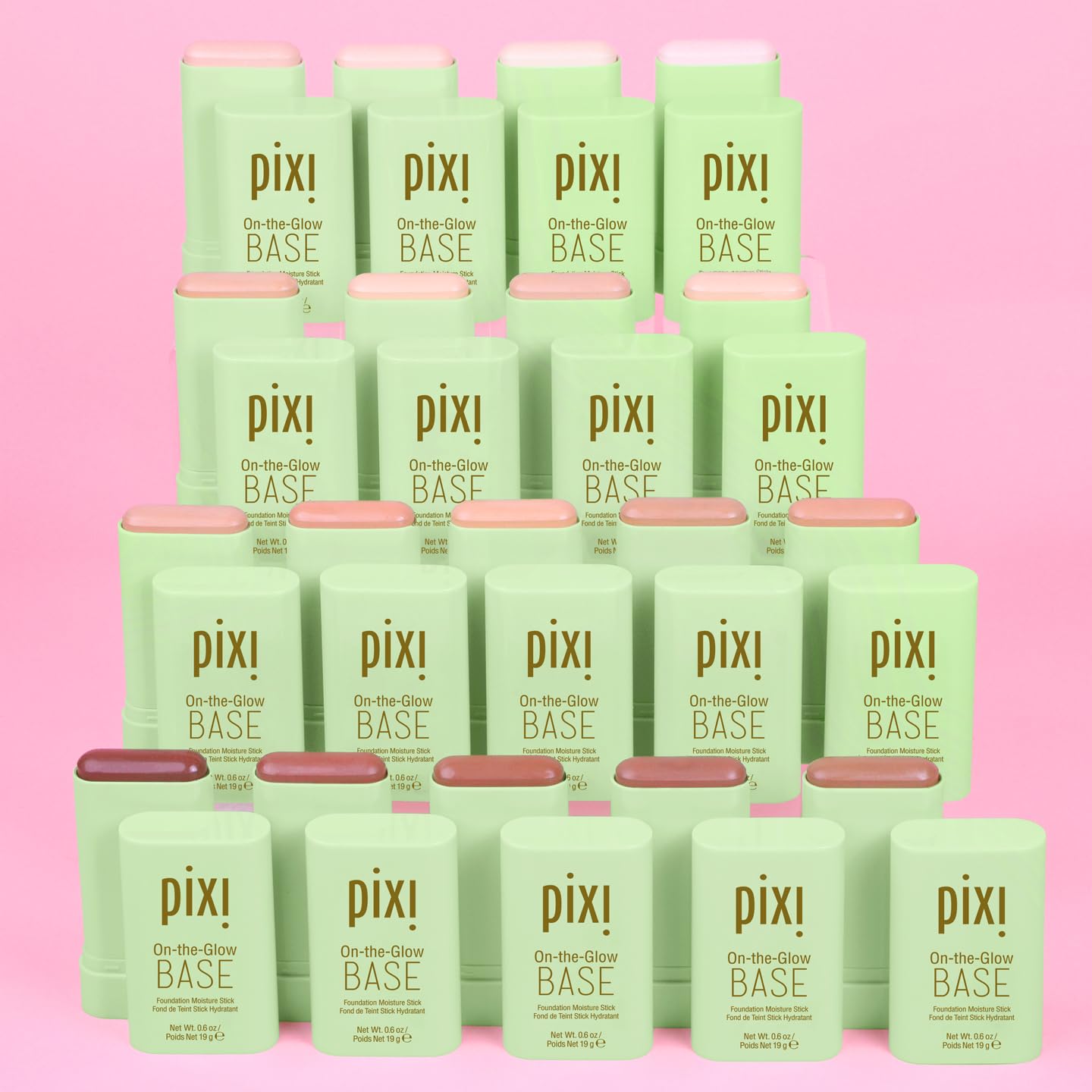 Pixi Beauty On-the-Glow Base| Tinted Moisturizer Foundation Stick | Fair: Very fair, warm shade| 0.6 oz / 19g