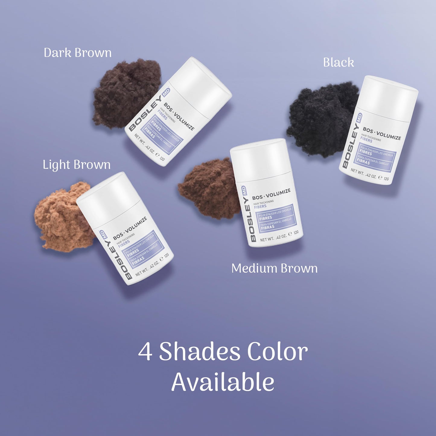 BosleyMD Professional Strength Hair Thickening Fibers, Medium Brown, 0.42 Ounce (Pack of 1)