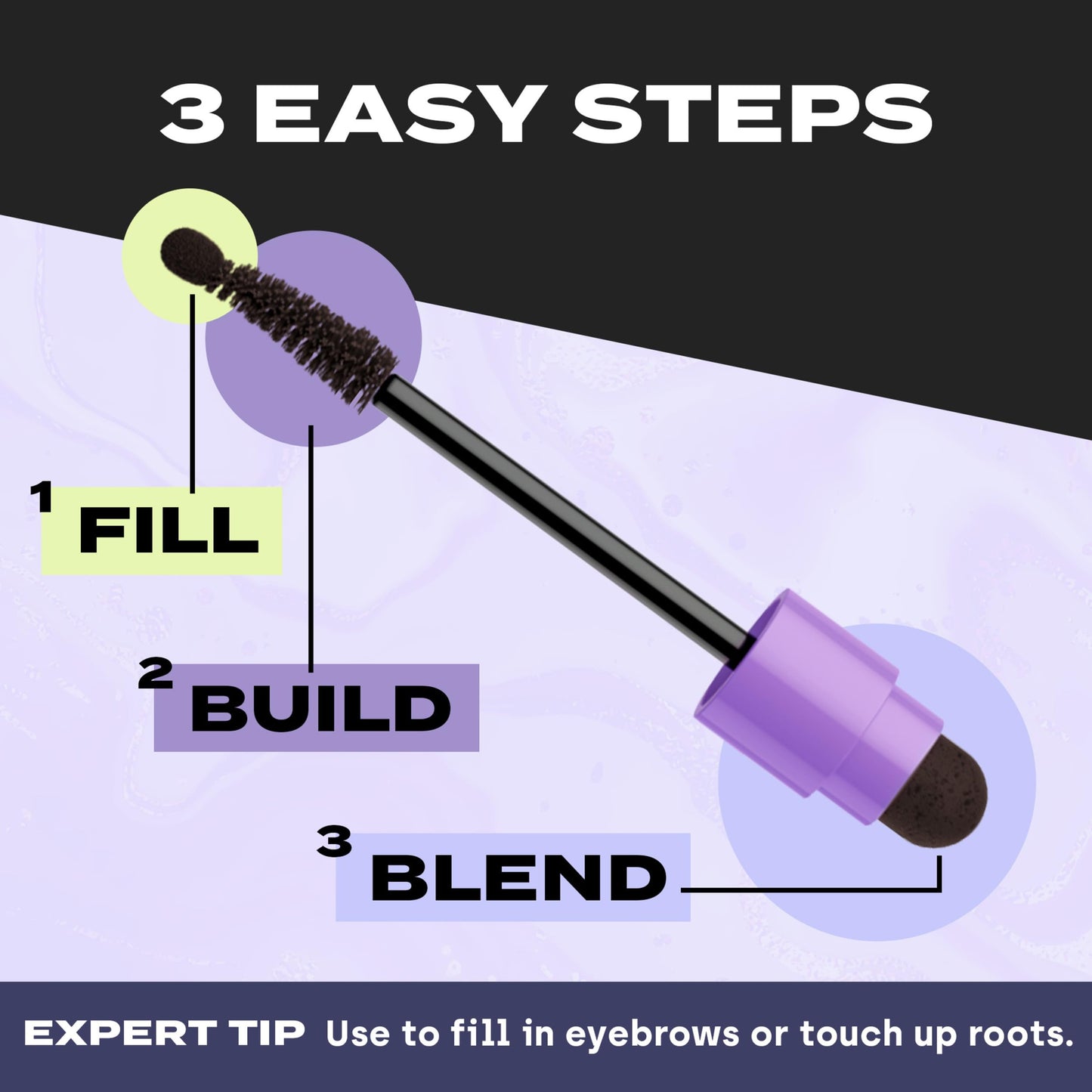 Toppik Fill Me In Hairline Filler, Hair Color Root Touchup, Hair Fibers Wand, Fills In Thinning Hairline, Hair Styling Product, 0.176 oz (5 g), Black