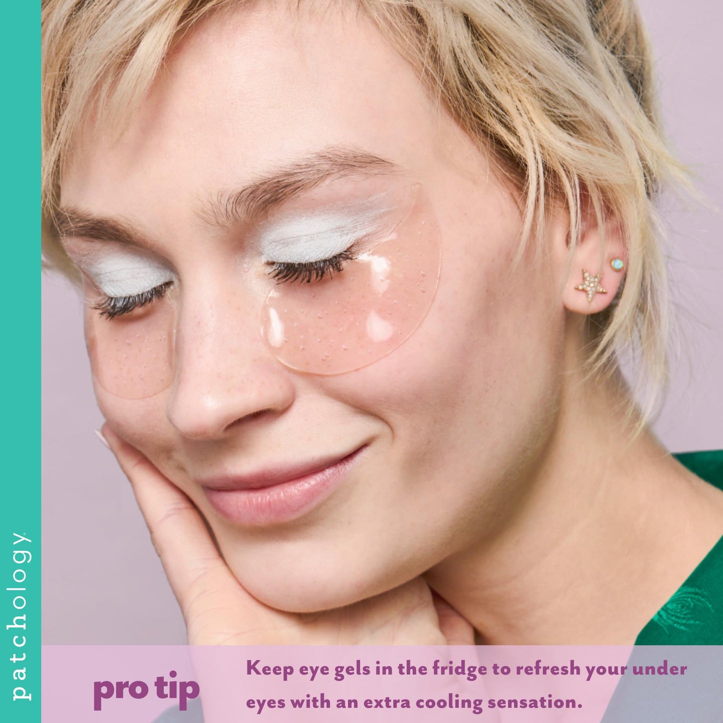 Patchology Serve Chilled Bubbly Eye Gels with Niacinamide & Vitamin C, Hydrating Under Eye Gel Pads, 5 Pairs