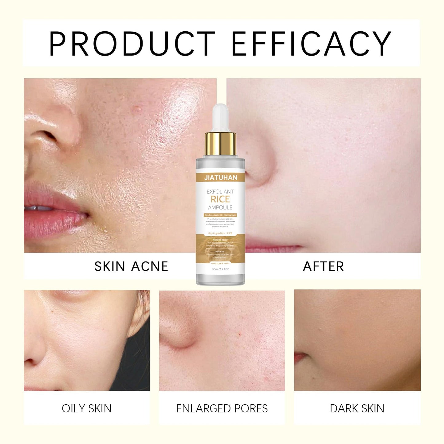 Peel Shot Glow Rice Ampoule Duo Set – White & Black Rice Facial Mask & Body Scrub, Reduces Blackheads, Shrinks Pores, All Skin Types, 2.7 fl oz, 14-Pack