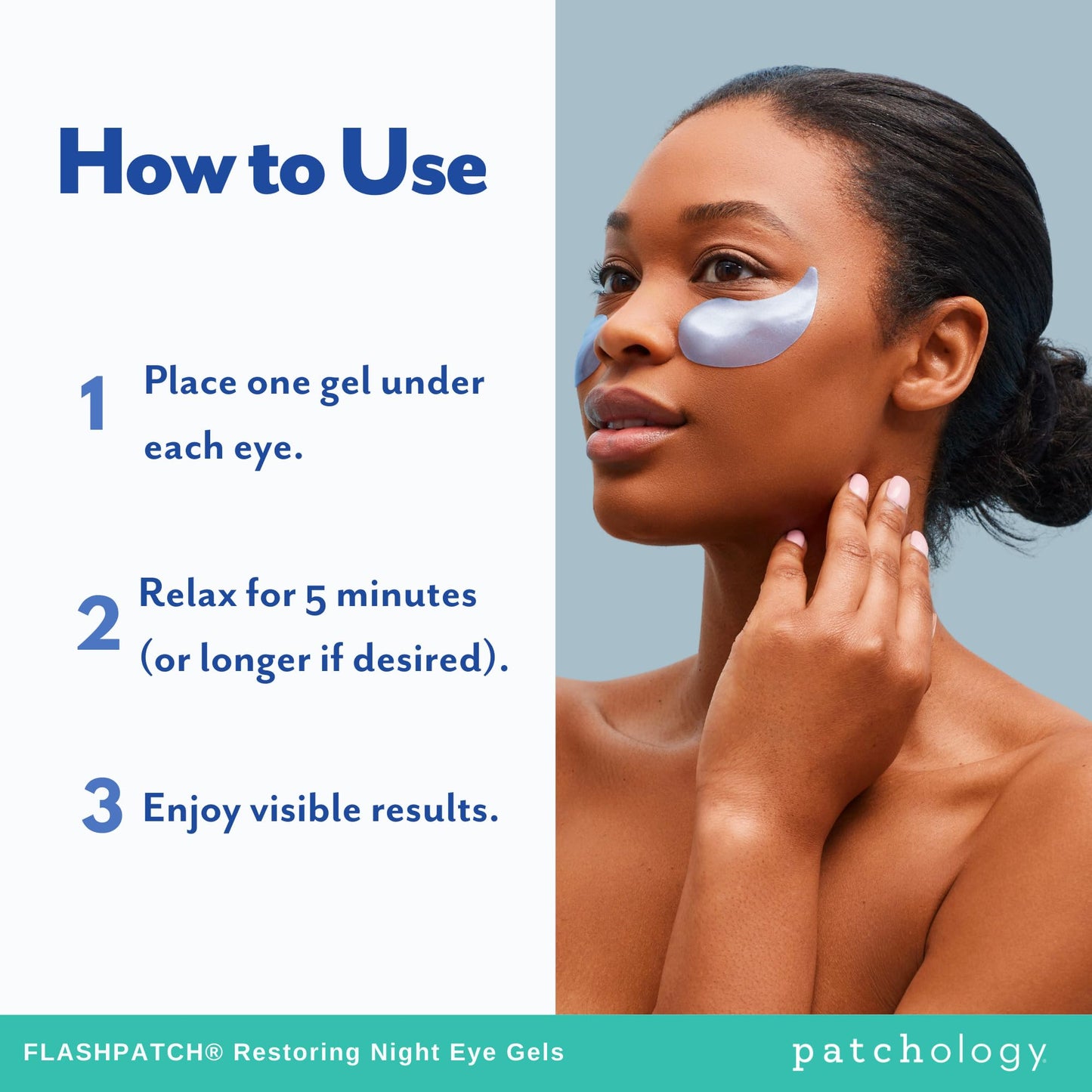 Patchology Restoring Eye Gel Patches with Retinol & Collagen - Anti-Aging Under Eye Mask for Dark Circles, Puffiness & Wrinkles, 5 Pairs