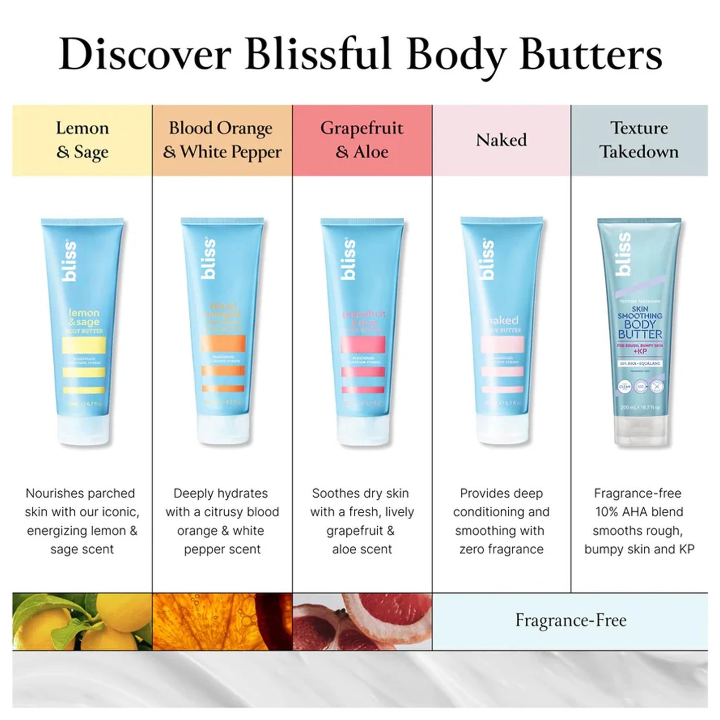 Bliss Lemon & Sage Body Butter – Shea & Coconut Oil for Deep Moisture, Smooth Soft Skin, Vegan & Cruelty-Free, 6.7 Fl Oz