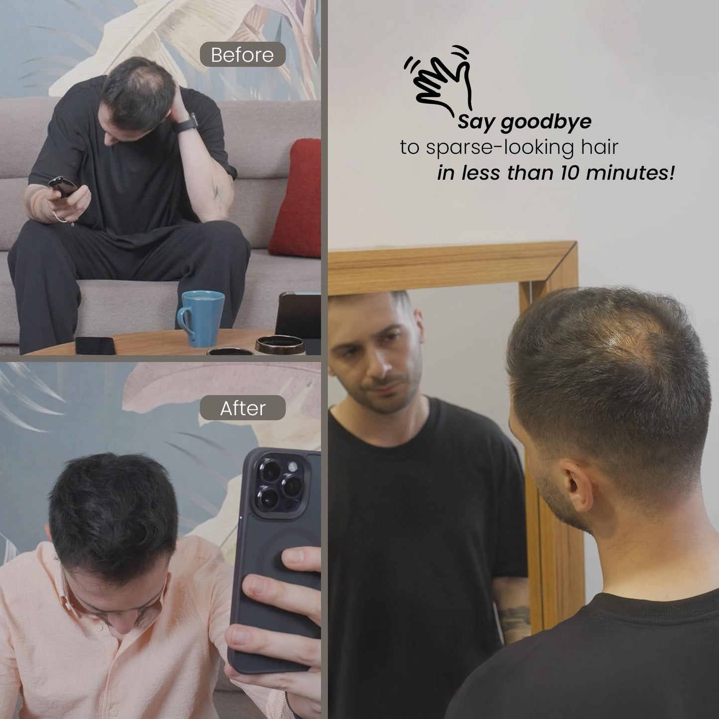 BATCI Hair Concealer for Thinning Hair – Root Touch Up & Filler Cream for Men & Women – Instantly Covers Bald Spots & Gray Roots, 30ml