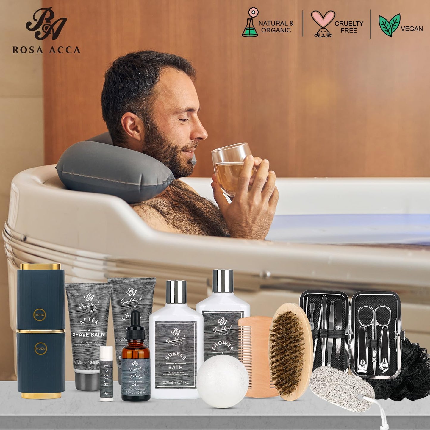 Father's Day Grooming Set for Men – 14-Piece Beard, Skin & Bath Care Kit, Ideal Gift for Dad, Boyfriend, Birthday, Christmas, Anniversary