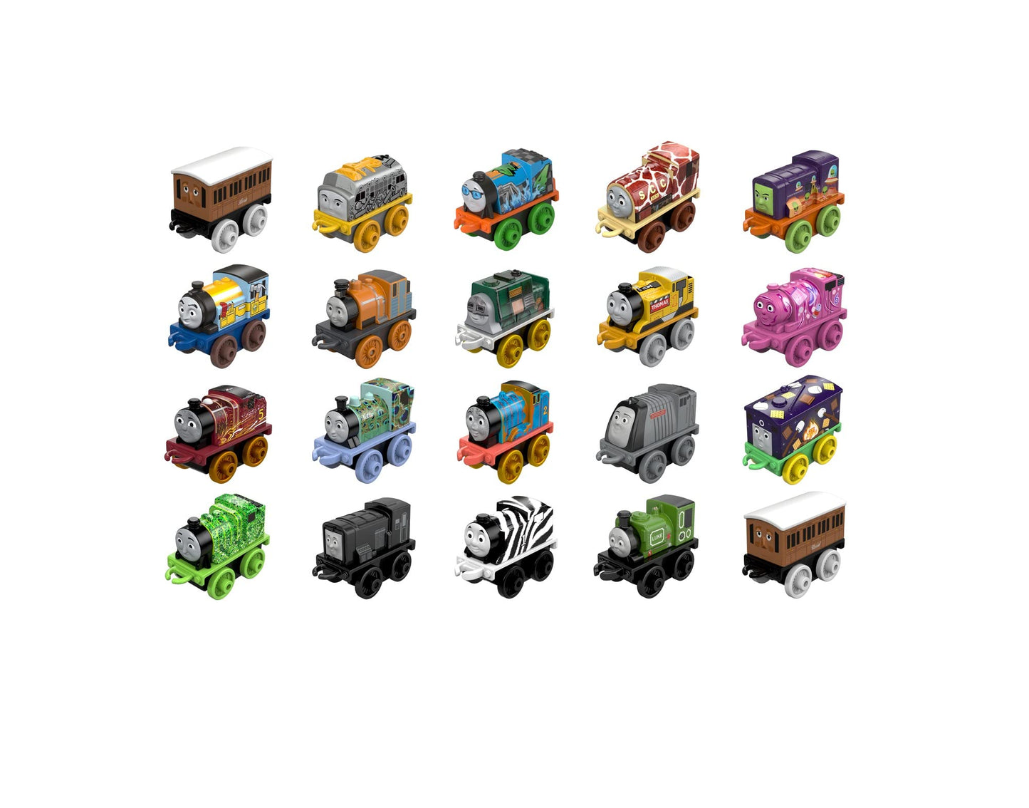Thomas & Friends MINIS 20-Pack Mini Push-Along Trains & Railway Vehicles for Preschool Kids Ages 3+ – Amazon Exclusive