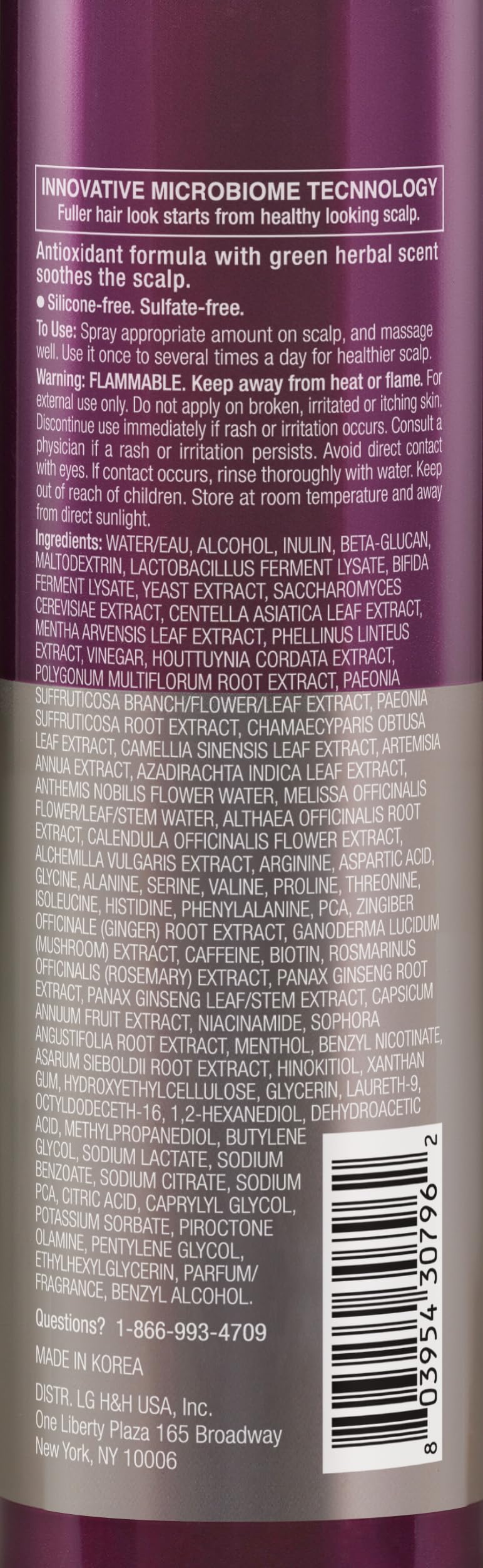 Dr. Groot Scalp Relief Tonic with Chamomile, Niacinamide & Biotin – Korean Scalp Revitalizing Spray for Dry Scalp, Menthol & Rosemary Oil Care