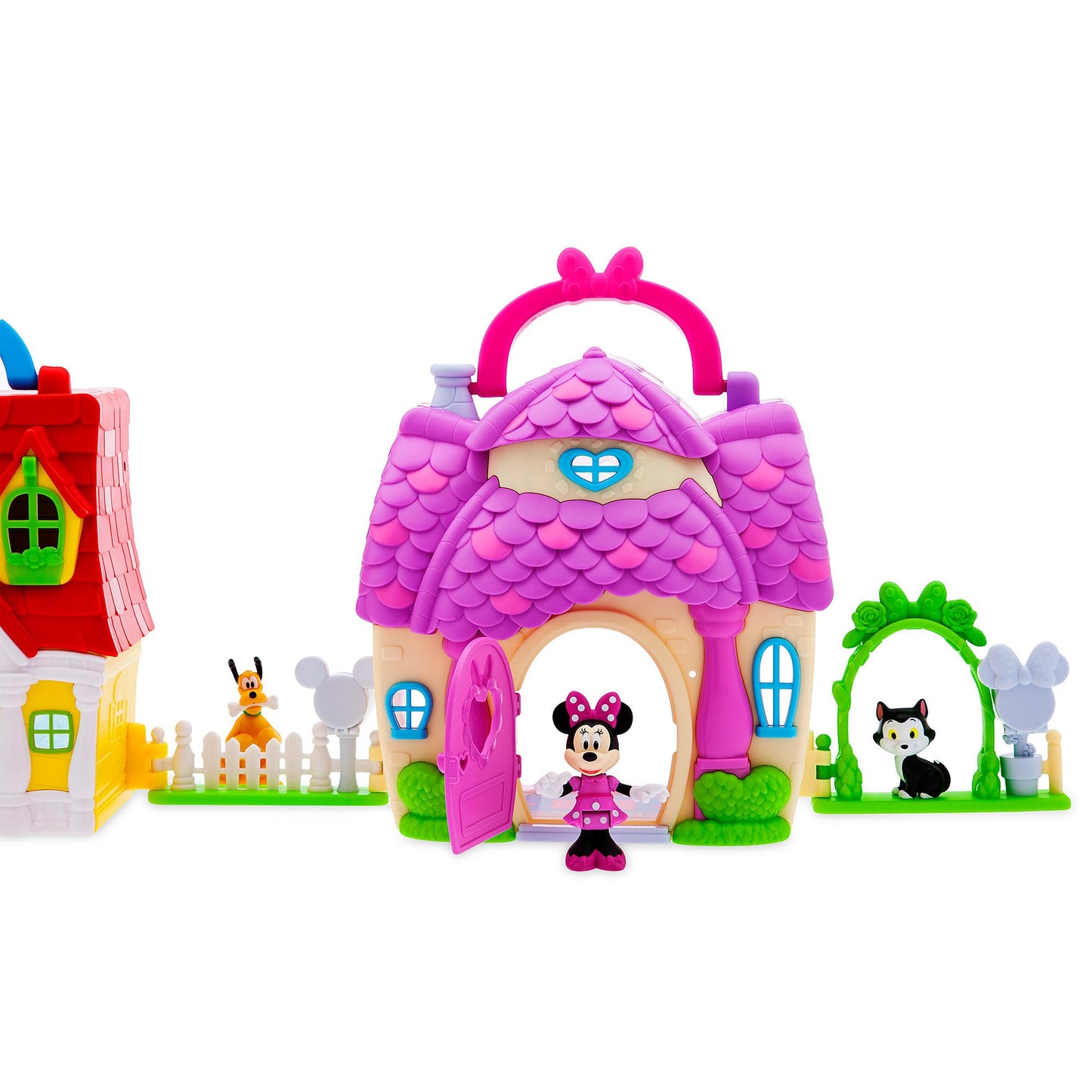 Disney Store Minnie Mouse Clubhouse Playset - Interactive Toy House with Poseable Minnie & Cat Figures, 13-Piece Set for Toddlers
