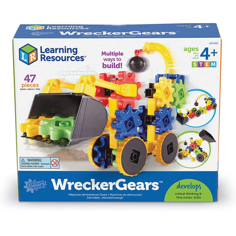 Learning Resources Gears! Gears! Gears! WreckerGears, Gears Toy, Puzzle, 47 Pieces, Ages 4+