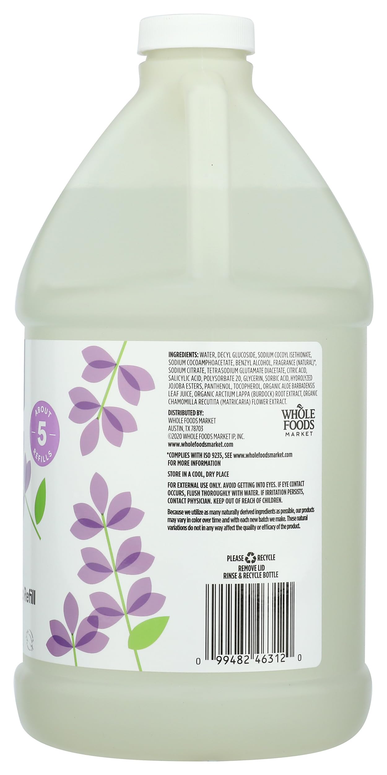 365 by Whole Foods Market, Foaming Hand Soap Refill, Lavender, 64 Fl Oz