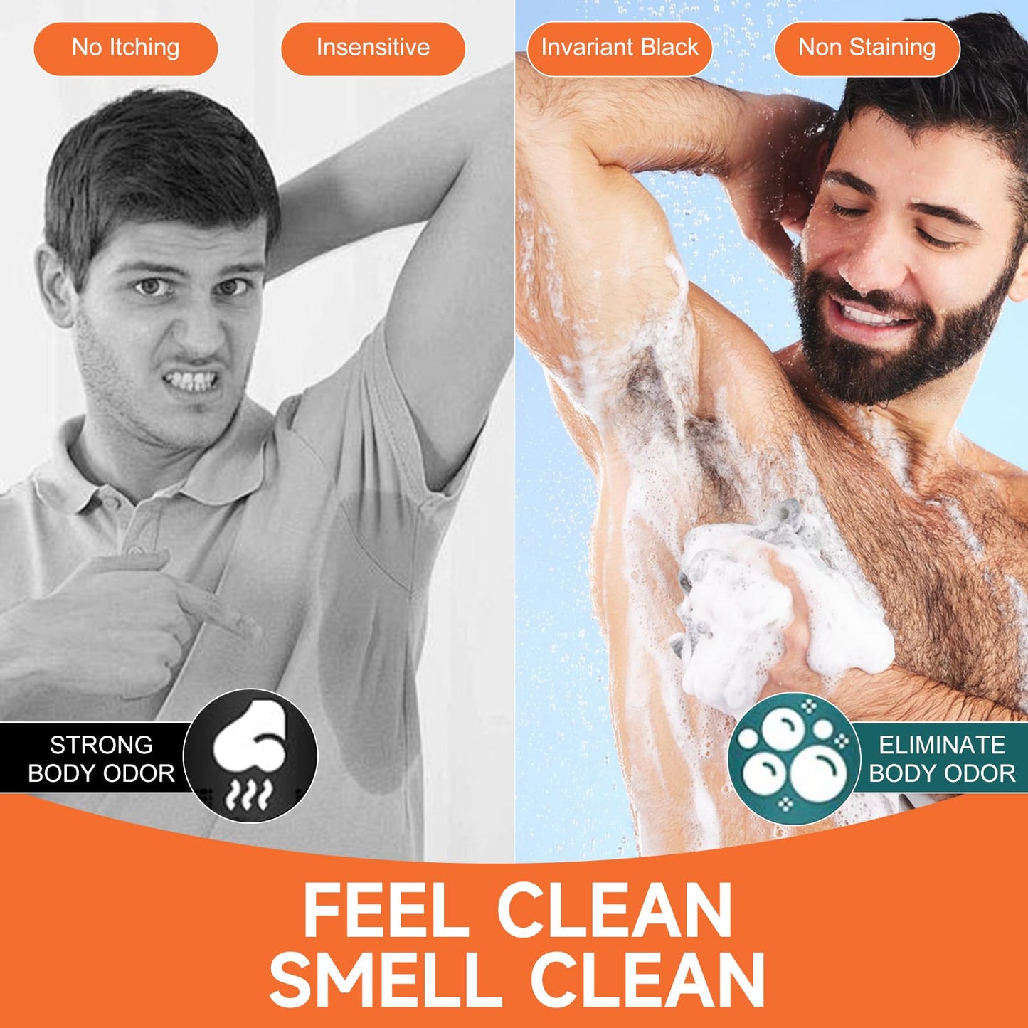 Yoniagood 3-Pack Persimmon Soap Bars โ Natural Deodorant Body Soap for Odor Control, Removes Strong Smell, Organic for Men & Women