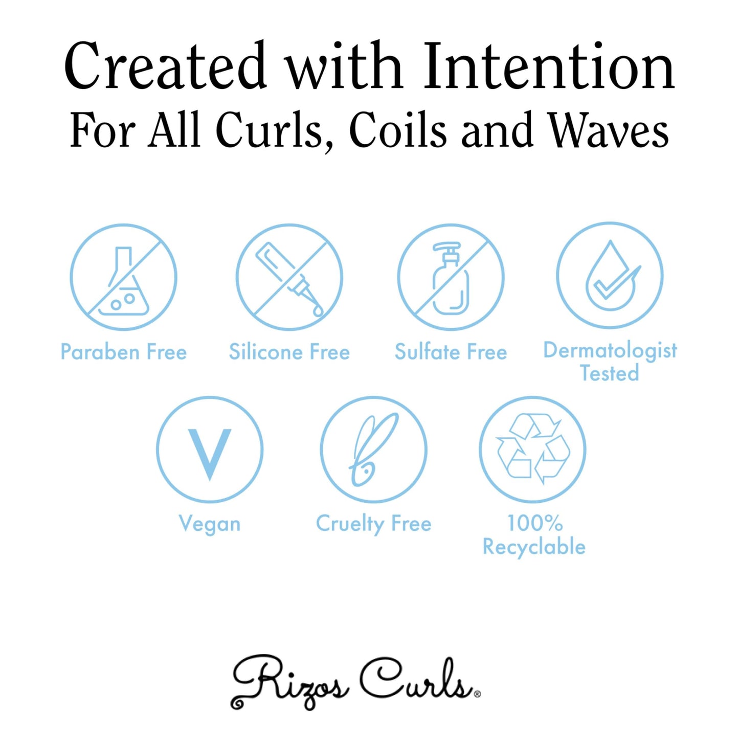 Rizos Curls Beach Waves Texturizing Salt Spray 6.8 oz | Adds Texture & Volume | Defines & Nourishes with Blue Agave, Red Algae & Cactus