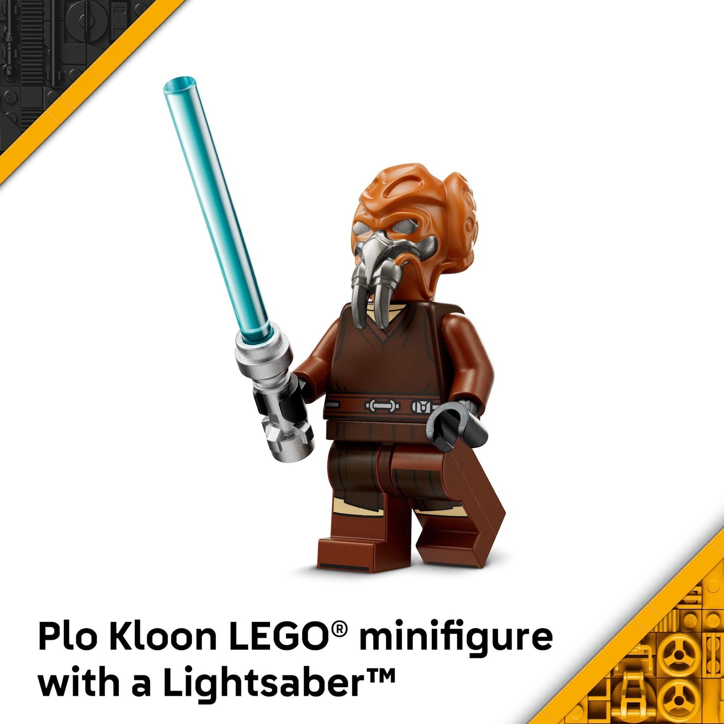 LEGO Star Wars Plo Koon’s Jedi Starfighter Microfighter Toy, Clone Wars Playset for Kids 6+, Pretend Play & Room Decor, 75400