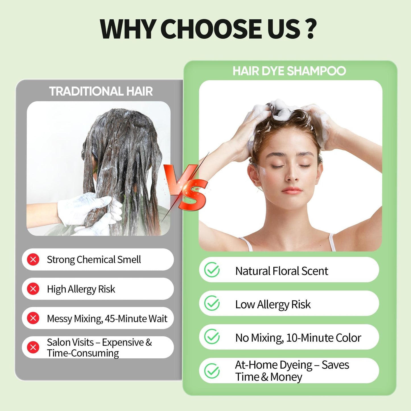 FARNDU Light Brown Hair Dye Shampoo for Gray Hair Coverage - 3 In 1 Natural Hair Color Shampoo for Women & Men, Champu Para Canas Mujer