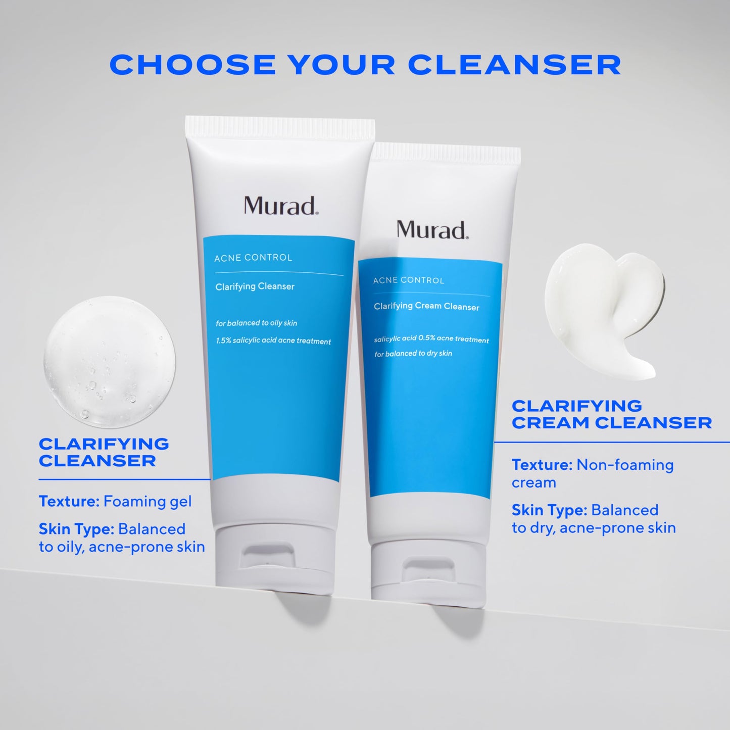 Murad Clarifying Cleanser – Salicylic Acid & Green Tea for Acne, Deep Clean, Oil Control & Breakout Prevention, 5 fl. oz