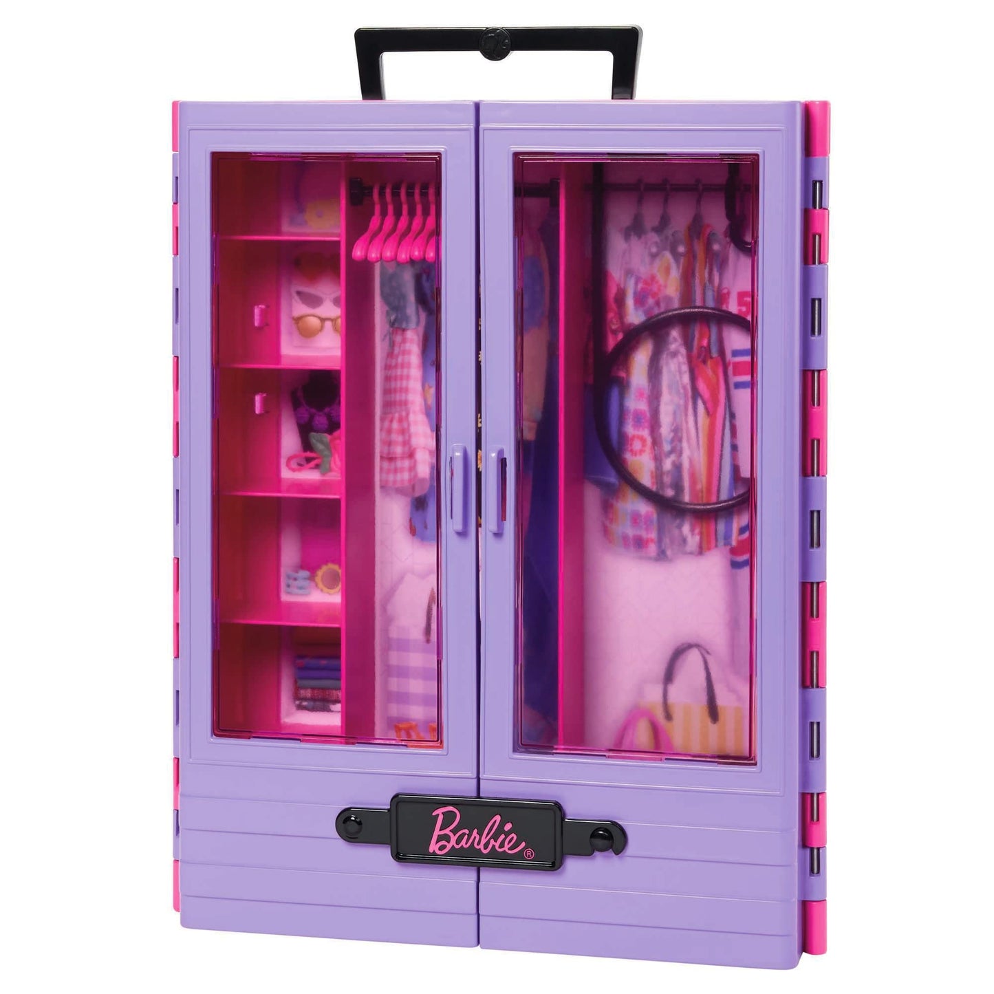 Barbie Fashionistas Ultimate Closet Portable Fashion Toy with Doll, Clothing, Accessories and Hangers, Gift for 3 Years Old and Up