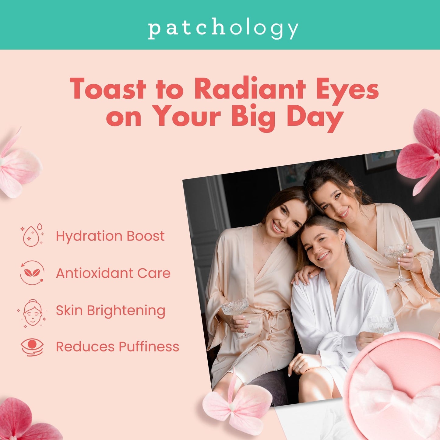 Patchology Serve Chilled Rosé Under Eye Patches – Hydrating, Reduces Dark Circles, Puffiness & Fine Lines, 5 Pairs