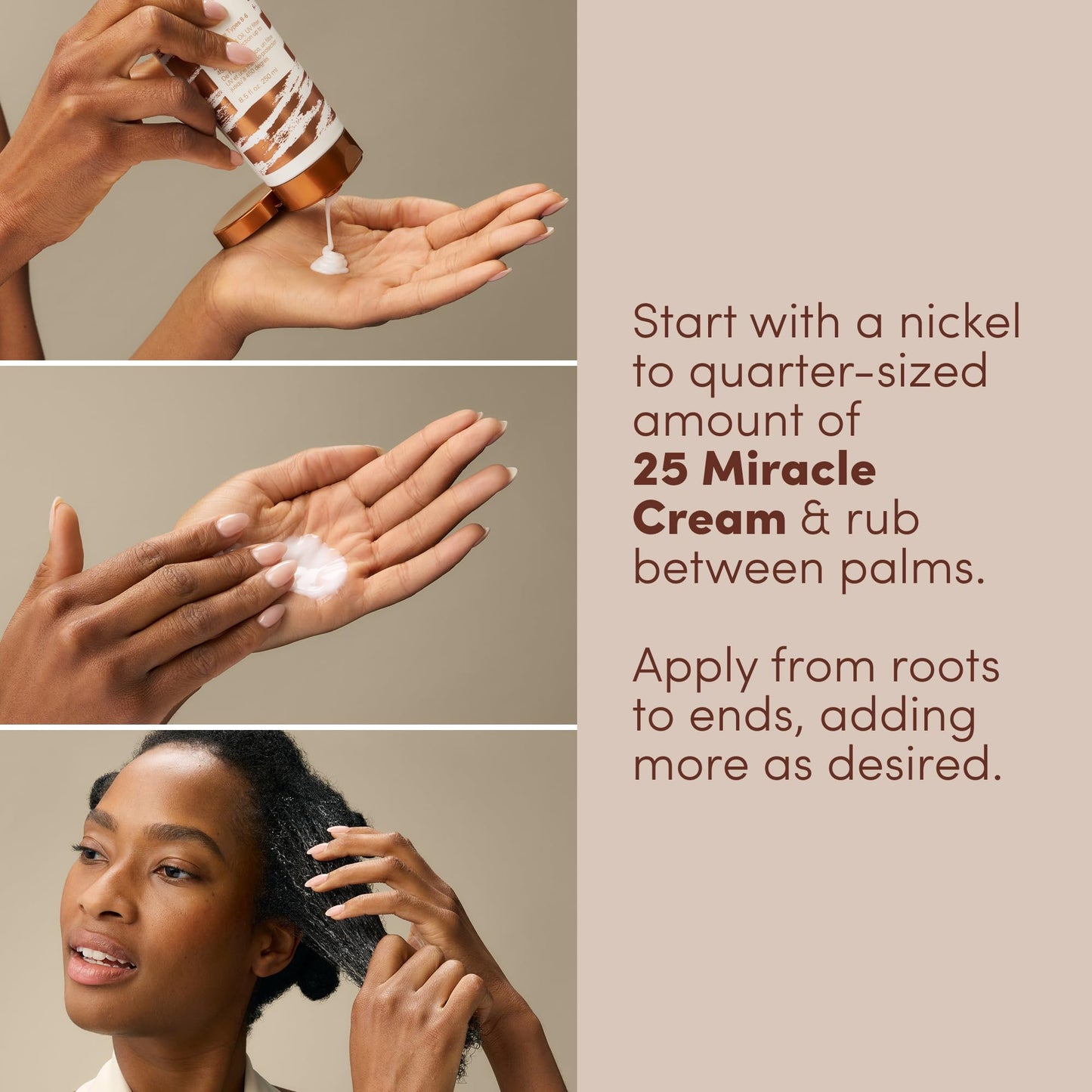 Mizani 25 Miracle Leave-In Curl Cream - Anti-Frizz Heat Protectant, Adds Lightweight Moisture & Softness, With Coconut Oil, For Natural and Curly Hair